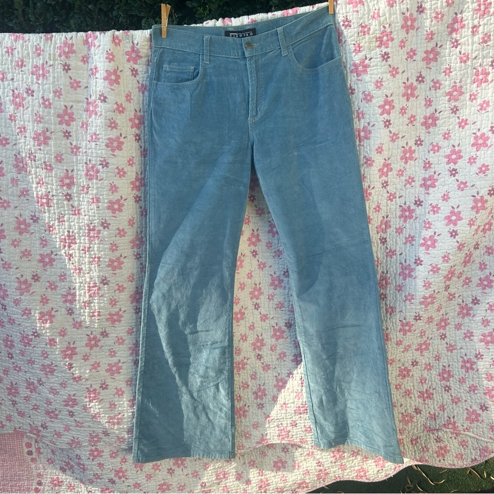 Timoteo Soft Blue Corduroy Trousers
